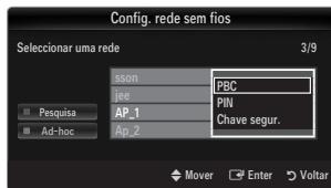 SAMSUNG UE-40B8000XW - Ligar um WPS (Wi-Fi Protected Setup - Configuração Wi-Fi protegida) - 1