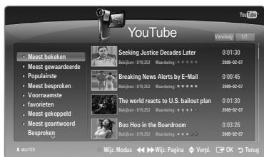 SAMSUNG UE-40B8000XW - De YouTube-widget gebruiken - 1