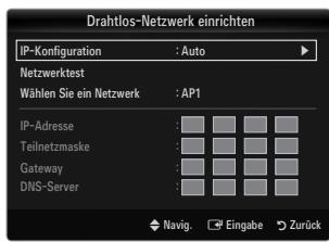 SAMSUNG UE-40B8000XW - Drahtlos-Netzwerk einrichten-Manuell - 1