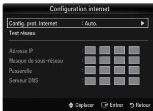 SAMSUNG UE-40B8000XW - Configuration internet-Auto. - 1