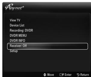 SAMSUNG UE-40B8000XW - Listening through a Receiver (Home theatre) - 1