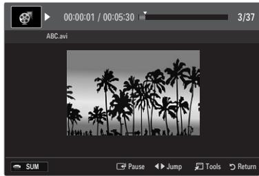 SAMSUNG UE-40B8000XW - Playing a movie file - 1