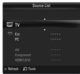 SAMSUNG UE-40B8000XW - TV / Ext. / AV / Component / PC / HDMI1/DVI / HDMI2 / HDMI3 / HDMI4 / USB 1 / USB 2 - 1