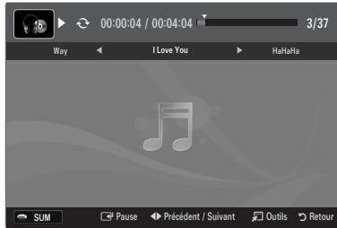 SAMSUNG UE-40B8000XW - Lecture d'un fichier musical - 1