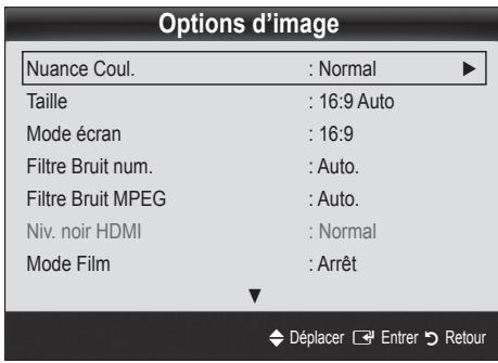 SAMSUNG UE-40C6800 - Options d'image - 2