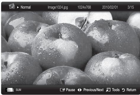 SAMSUNG UE-40C6800 - Viewing a Photo (or Slide Show) - 1