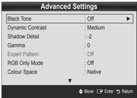 SAMSUNG UE-40C6800 - Advanced Settings - 2