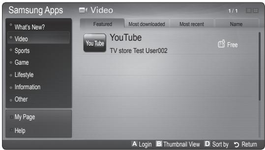SAMSUNG UE-40C7000WW - Samsung Apps - 1
