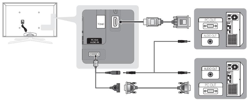 SAMSUNG UE-40C7000WW - Connecting to a PC - 1