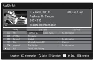 SAMSUNG UE-46B6000 - Verwenden des vollständigen Programmführers / Mini-Programmführers - 1