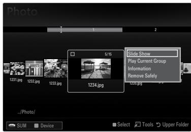 SAMSUNG UE-46B6000 - Viewing a Slide Show - 1