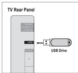 SAMSUNG UE-46B6000 - Connecting a USB Device - 1