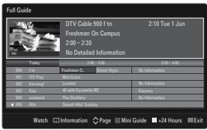 SAMSUNG UE-46B6000 - Using the Full / Mini Guide - 1
