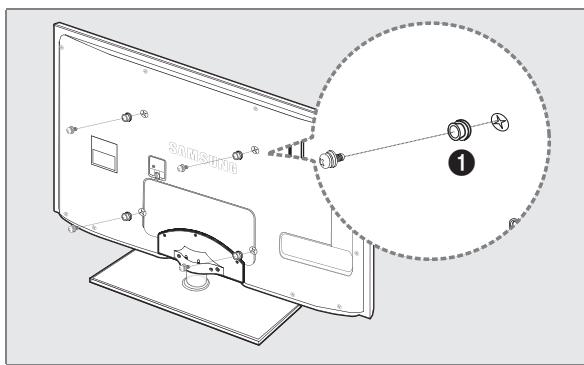 SAMSUNG UE-46B6000 - Vorbereiten für den Einbau der Wandhalterung - 1