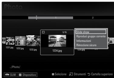 SAMSUNG UE-46B6000 - Menu Opzione dell'Elenco foto - 1