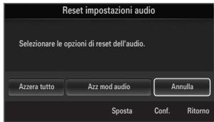 SAMSUNG UE-46B6000 - ☐ Reset impostazioni audio → Azzera tutto / Azz mod audio / Annulla - 1
