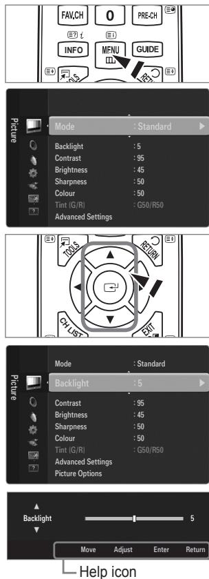 SAMSUNG UE-46B6000 - ☐ Operation the OSD (On Screen Display) - 1