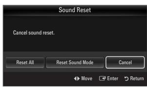 SAMSUNG UE-46B7000 - ☐ Sound Reset → Reset All / Reset Sound Mode / Cancel - 1