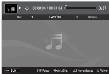 SAMSUNG UE-46B7000 - Reproducción de archivos de música seleccionados - 1