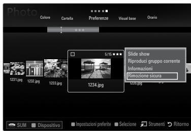 SAMSUNG UE-46B7000 - Rimozione sicura di un dispositivo USB - 1