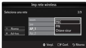 SAMSUNG UE-46B7000 - Collegamento mediante WPS (Wi-Fi Protected Setup) - 1