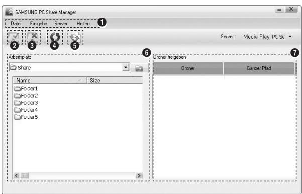 SAMSUNG UE-46B7000 - Layout des Programmfensters - 1