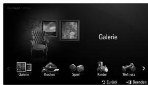 SAMSUNG UE-46B7000 - Verwenden der Content Library - 1