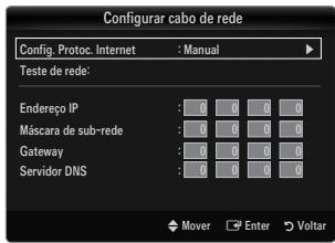SAMSUNG UE-46B7000 - Configurar cabo de rede-Manual - 1