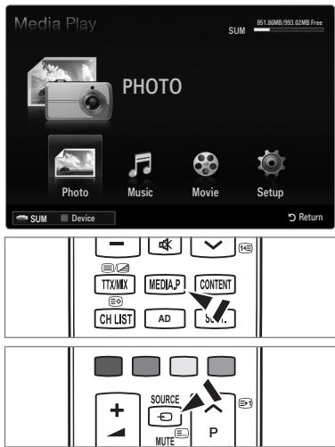 SAMSUNG UE-46B7000 - Removing a USB Memory Device Safely - 1