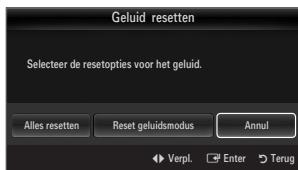 SAMSUNG UE-46B7000 - ☐ Geluid resetten → Alles resetten / Reset geluidsmodus / Annul - 1