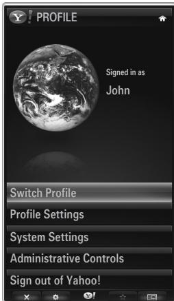 SAMSUNG UE-46B7000 - Utilizar o widget Profile - 1