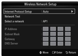 SAMSUNG UE-46B7000 - Wireless Network Setup-Auto - 1