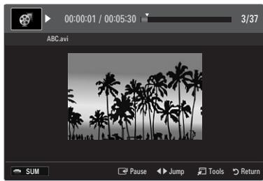 SAMSUNG UE-46B7000 - Playing a movie file - 1