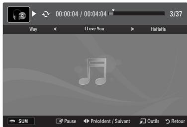SAMSUNG UE-46B7000 - Lecture d'un fichier musical - 1