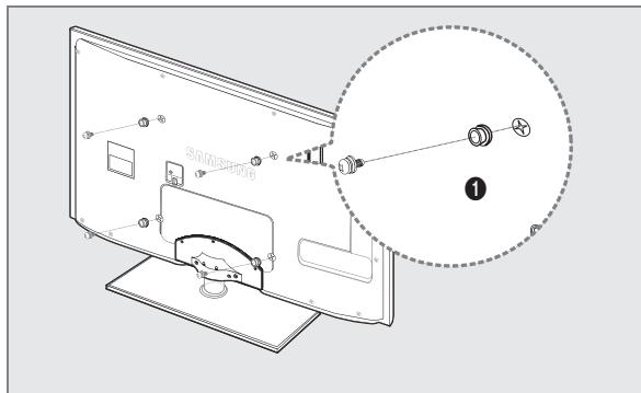 SAMSUNG UE-46B7000 - Voorbereiding voor installatie van de muurbevestiging - 1
