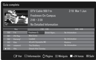 SAMSUNG UE-46B7000 - Uso de la guía completa y la miniguía - 1