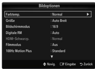 SAMSUNG UE-46B7000 - Farbtemp. → Kalt / Normal / Warm1 / Warm2 / Warm3 - 1