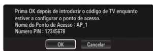 SAMSUNG UE-46B7000 - Ligar um WPS (Wi-Fi Protected Setup - Configuração Wi-Fi protegida) - 3
