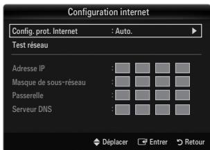 SAMSUNG UE-46B7000 - Configuration internet-Auto. - 1