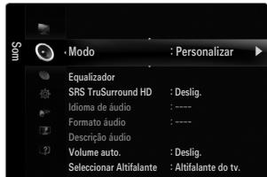 SAMSUNG UE-46B7000 - ☐ Modo → Standard / Música / Filme / Voz nítida / Personalizar - 1