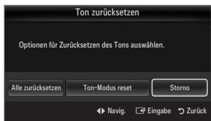 SAMSUNG UE-46B7000 - ☐ Ton zurücksetzen → Alle zurücksetzen / Ton-Modus reset / Storno - 1