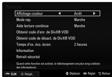 SAMSUNG UE-46B7020WP - Aide lecture continue → marche / arrêt - 2