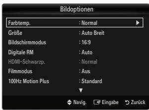 SAMSUNG UE-46B7020WP - Farbtemp.  Kalt / Normal / Warm1 / Warm2 / Warm3 - 1