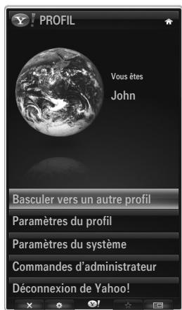 SAMSUNG UE-46B7020WP - Utilisation du widget profil - 1