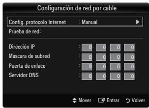SAMSUNG UE-46B7020WP - Configuración de red por cable-Manual - 1