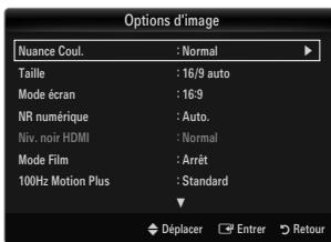 SAMSUNG UE-46B7020WP - Nuance coul.  froide / normal / CHAUDE1 / CHAUDE2 / CHAUDE3 - 1