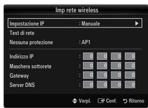 SAMSUNG UE-46B7020WP - Imp rete wireless - Manuale - 1