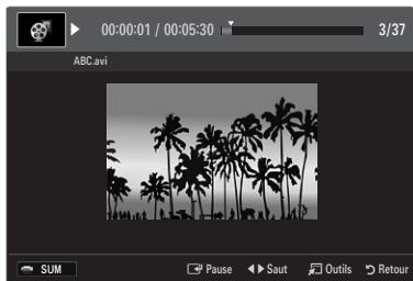 SAMSUNG UE-46B7020WP - Lecture d'un fichier film - 1