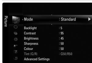SAMSUNG UE-46B7020WP - How to operate the OSD (On Screen Display) - 2