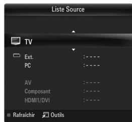 SAMSUNG UE-46B7020WP - TV / ext. / AV / composant / PC / hdmi1/dvi / HDMI2 / HDMI3 / HDMI4 / USB 1 / USB 2 - 1